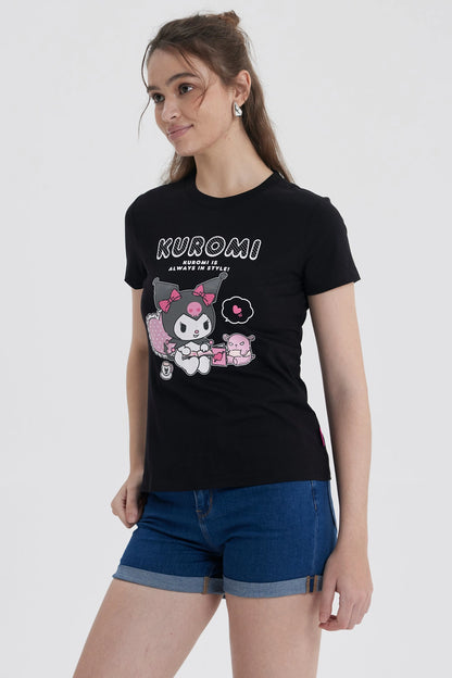 Polera Kuromi Negra