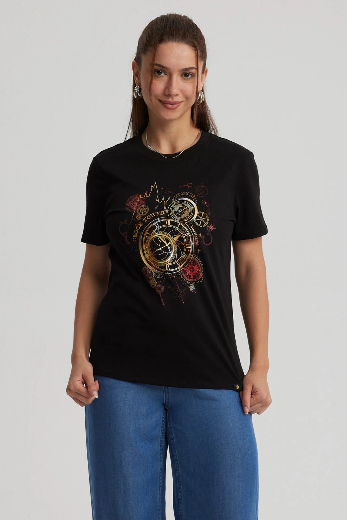 Polera Harry Potter Clock Tower Negra