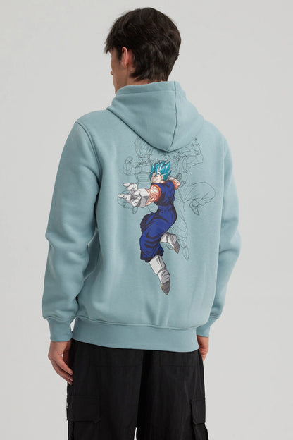 Polerón Dragon Ball Azul Claro Melange