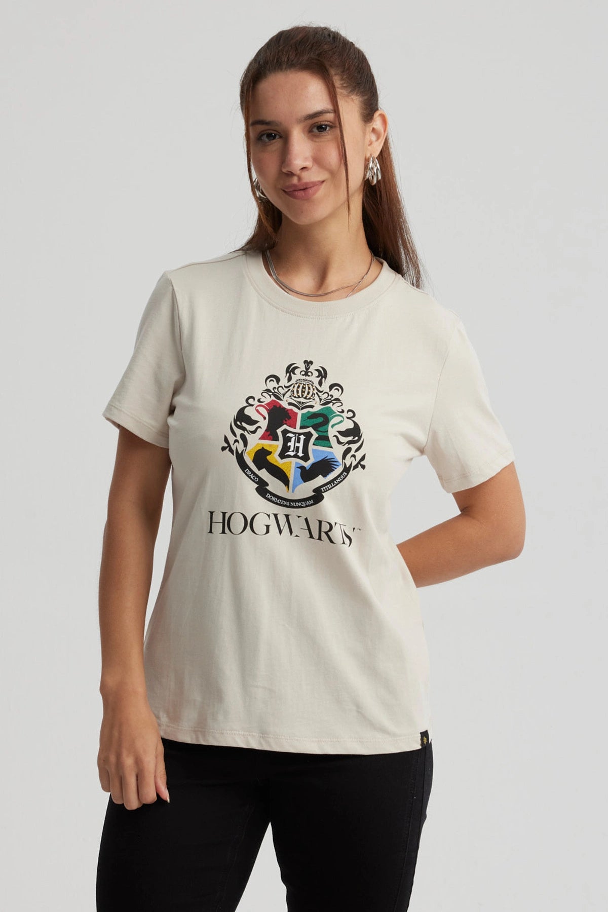 Polera Harry Potter Hogwarts Beige