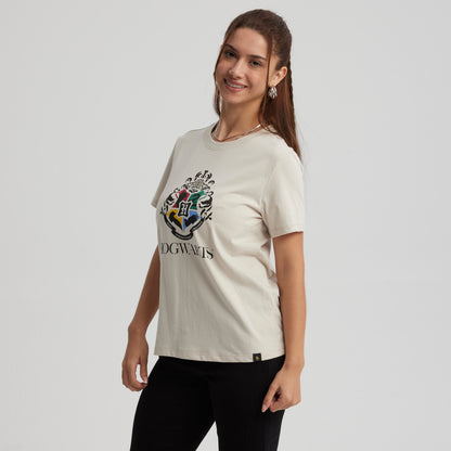 Polera Harry Potter Hogwarts Beige