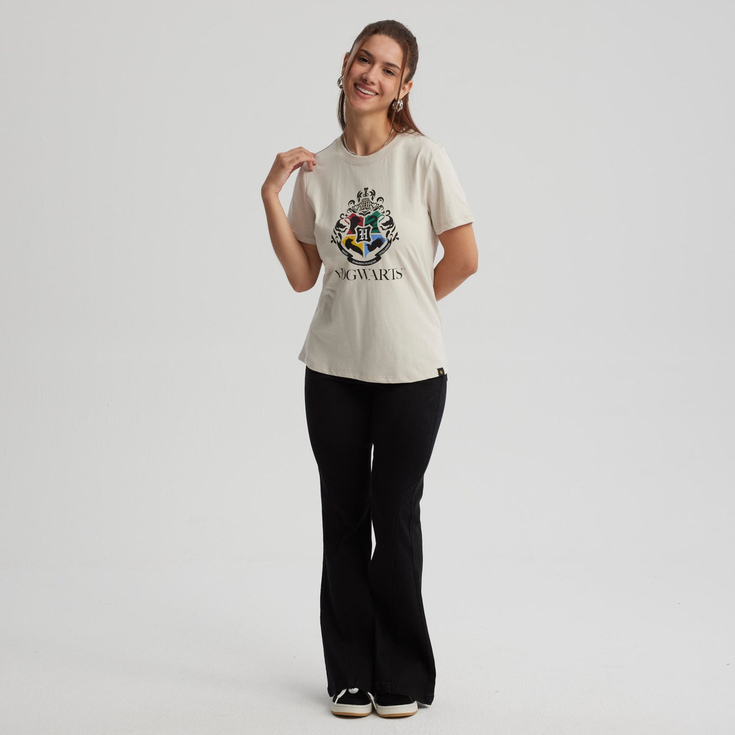 Polera Harry Potter Hogwarts Beige