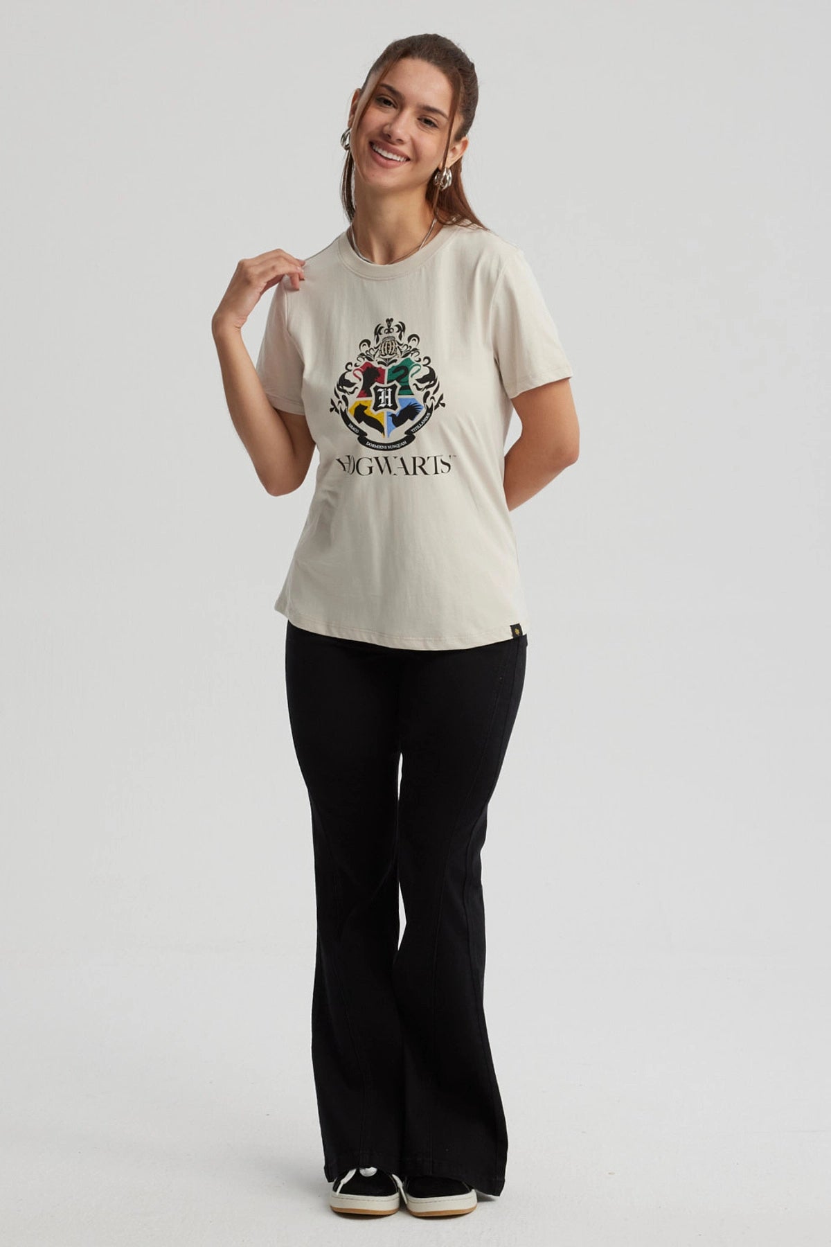 Polera Harry Potter Hogwarts Beige