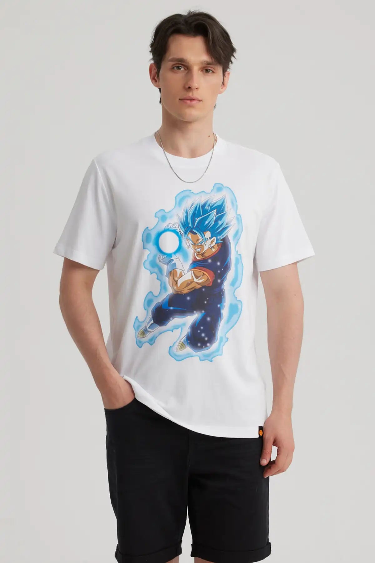 Polera Dragon Ball Vegeta Blanca
