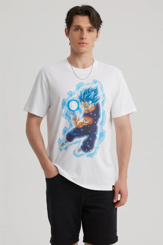 Polera Dragon Ball Vegeta Blanca