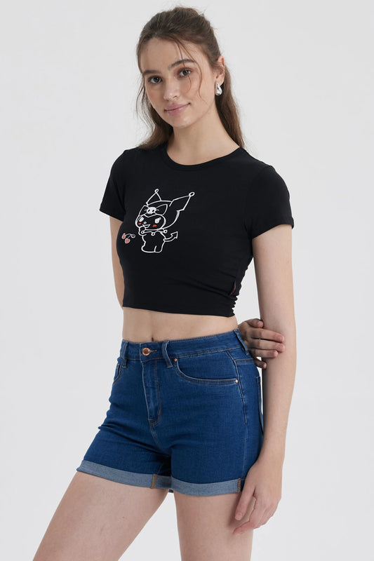 Polera Kuromi Negra