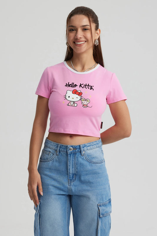 Polera Hello Kitty Rosada
