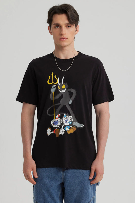 Polera Cuphead Negra