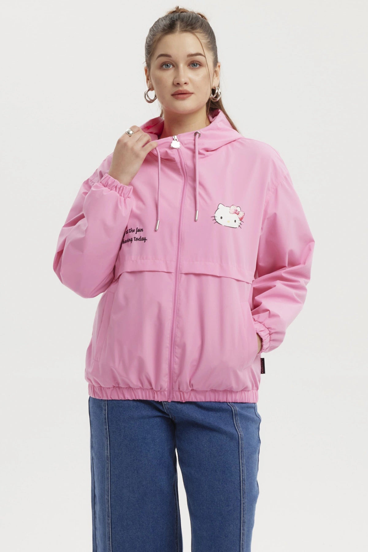 Cortavientos Hello Kitty Rosado