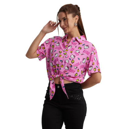 Camisa Hello Kitty Rosada