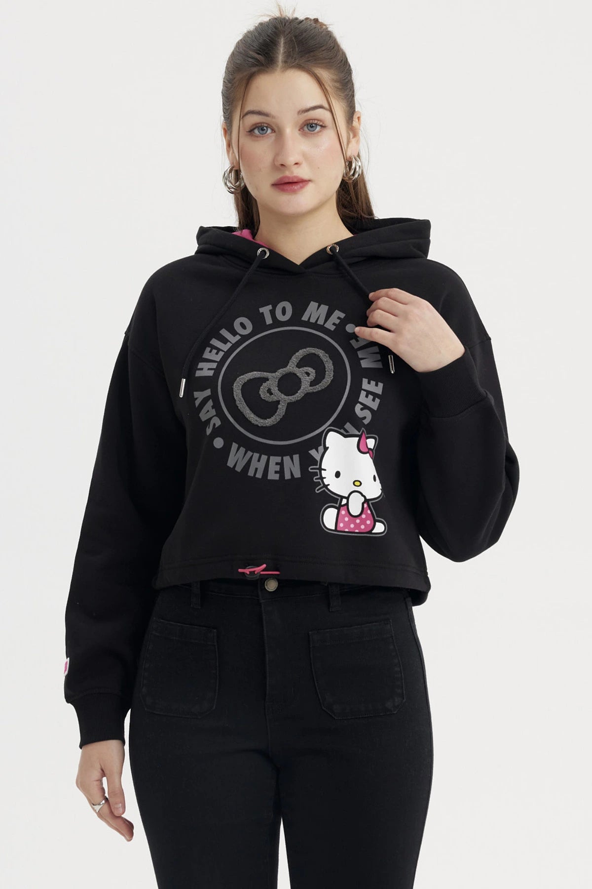 Polerón Hello Kitty Negro