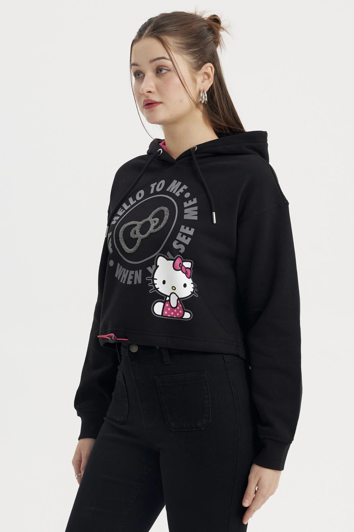 Polerón Hello Kitty Negro