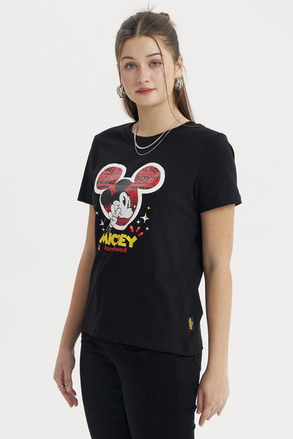 Polera Mickey & Sus Amigos Negro