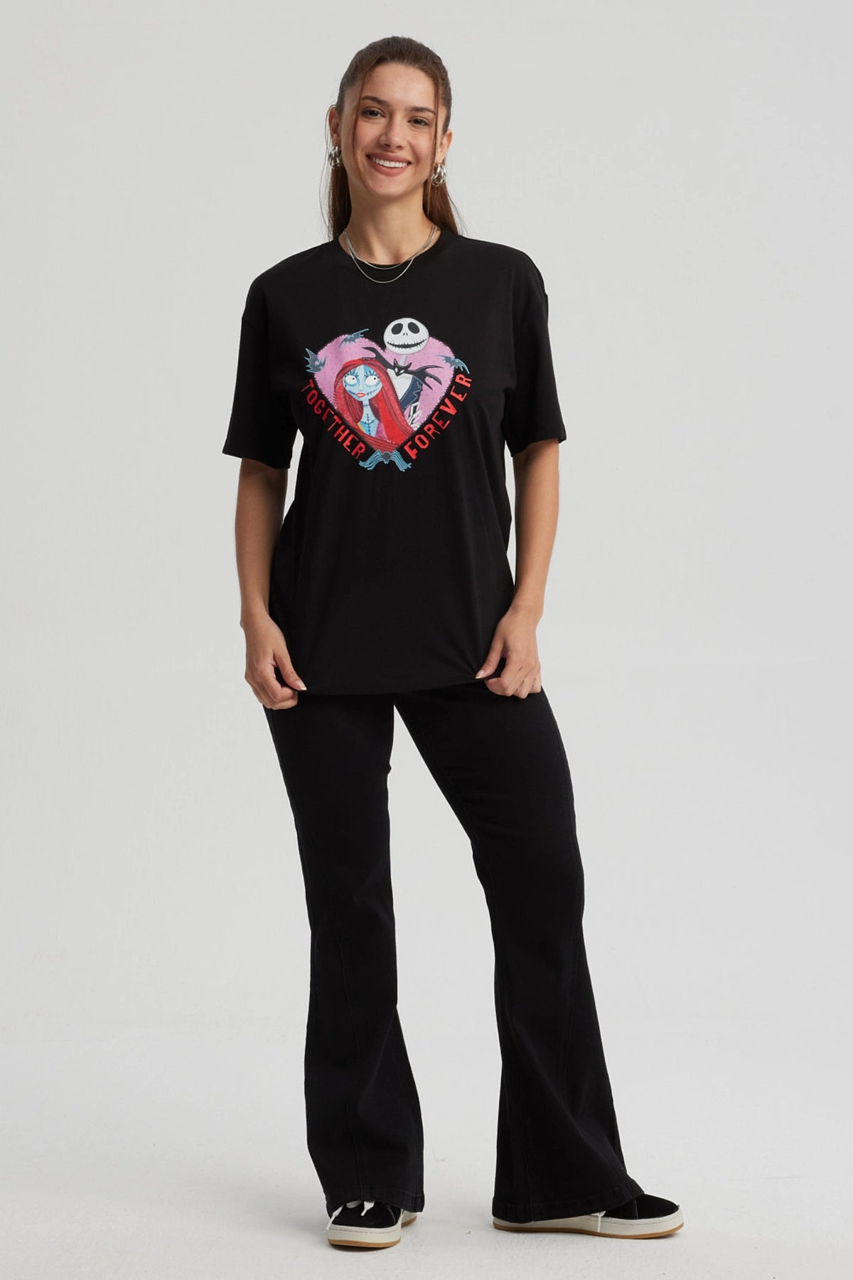 Polera El Extraño Mundo De Jack Negra