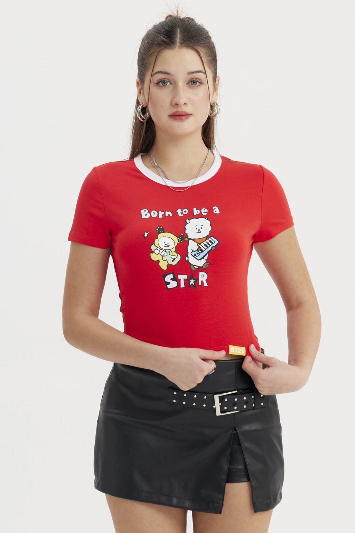 Polera Mujer Bt21 Roja