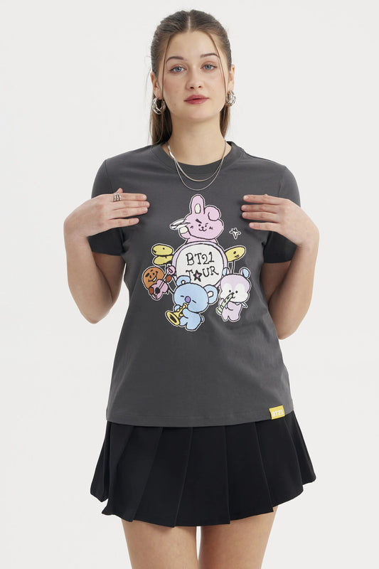 Polera Mujer Bt21 Marengo