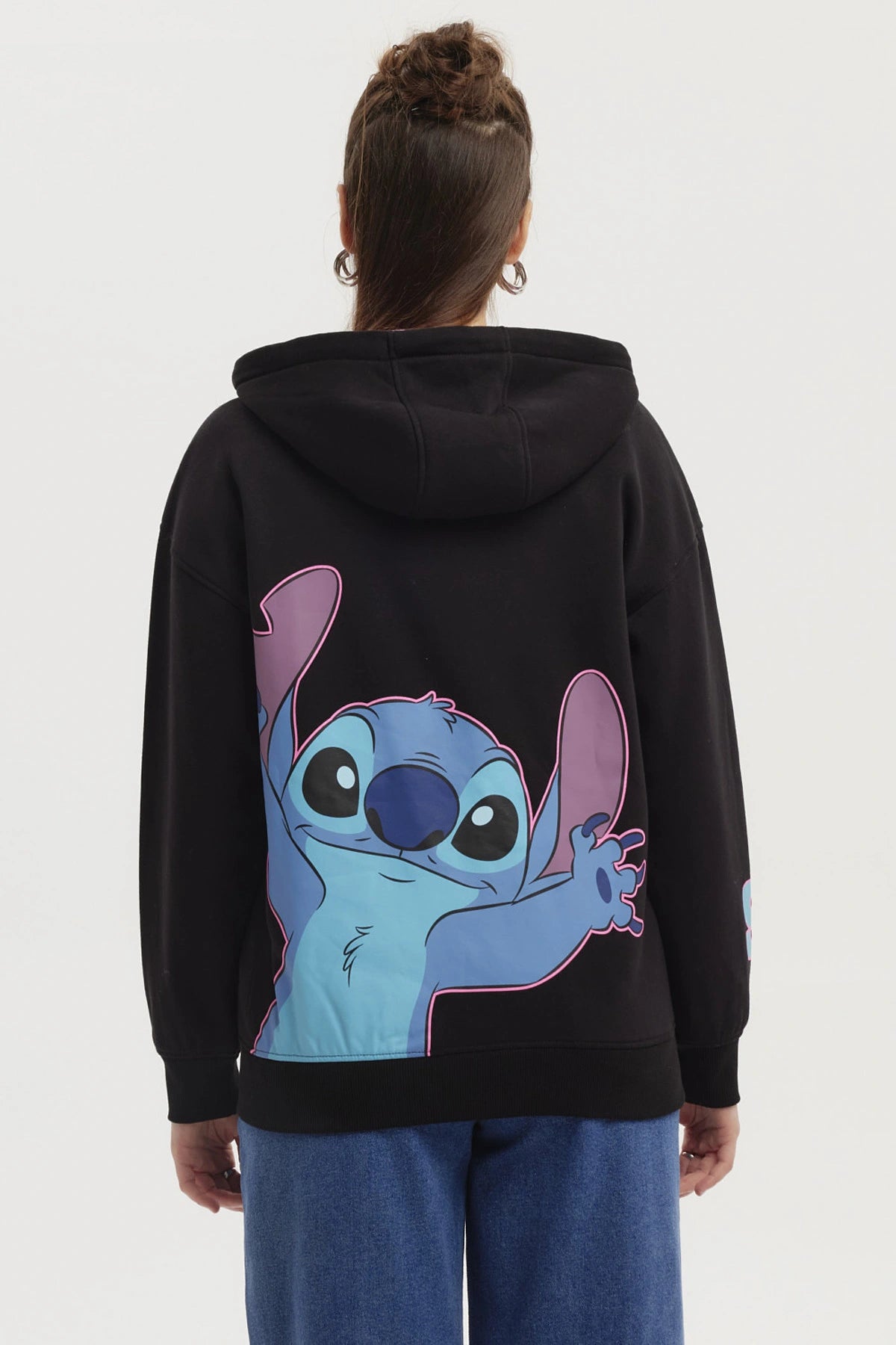 Polerón Mujer Stitch Negro