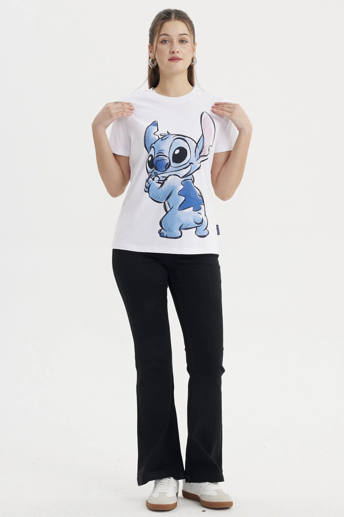 Polera Mujer Stitch Blanca