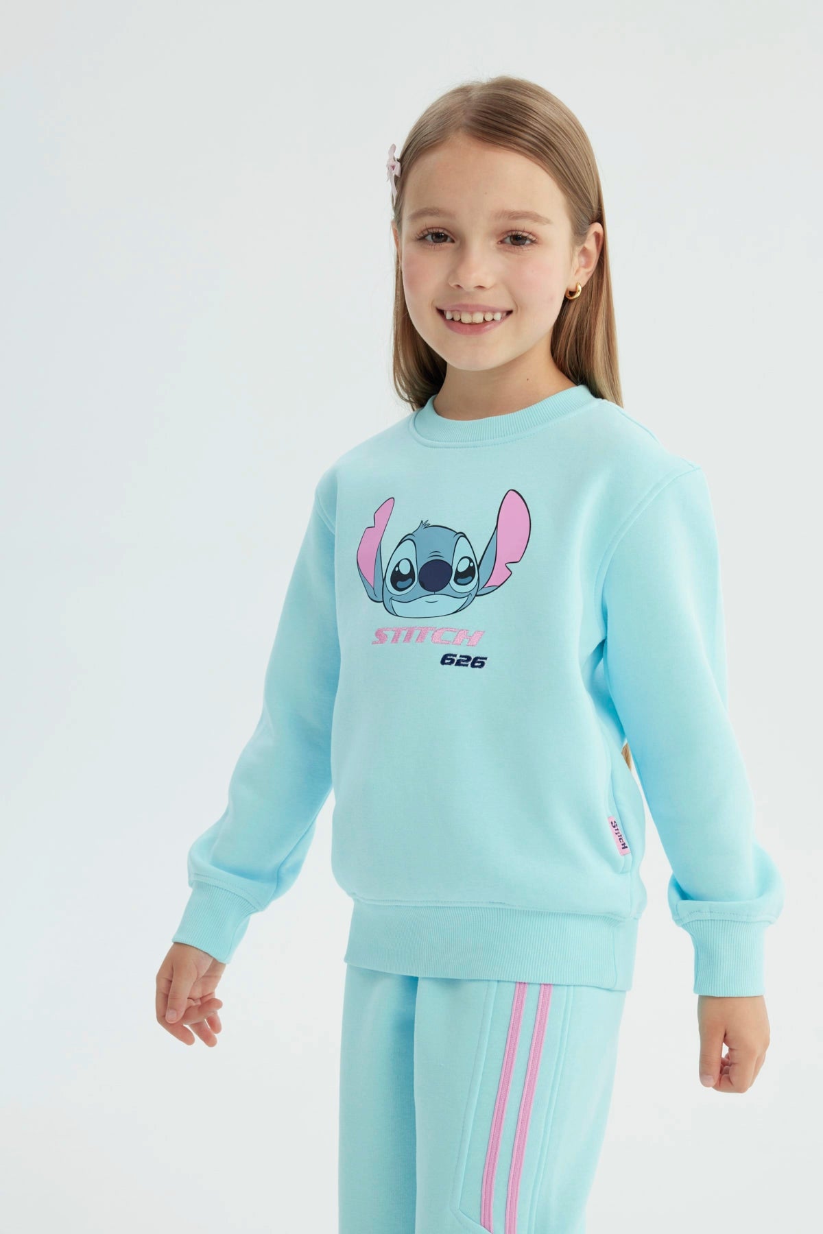 Polerón Stitch Celeste