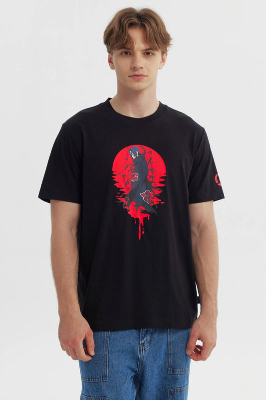Polera Hombre Naruto Shippuden Negra