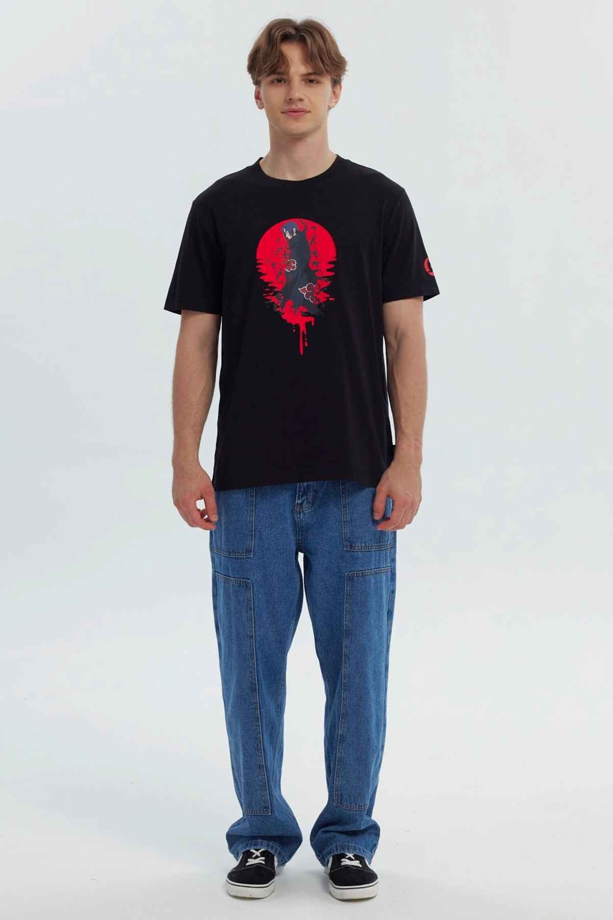 Polera Hombre Naruto Shippuden Negra