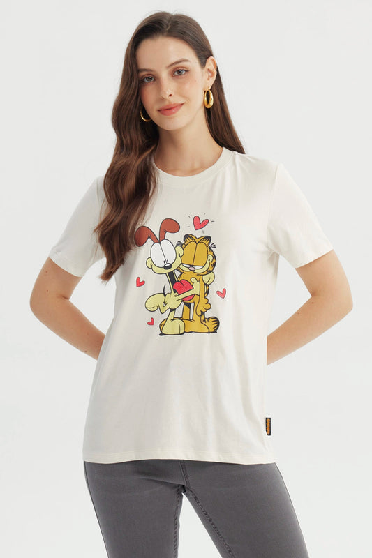 Polera Mujer Garfield Amarilla