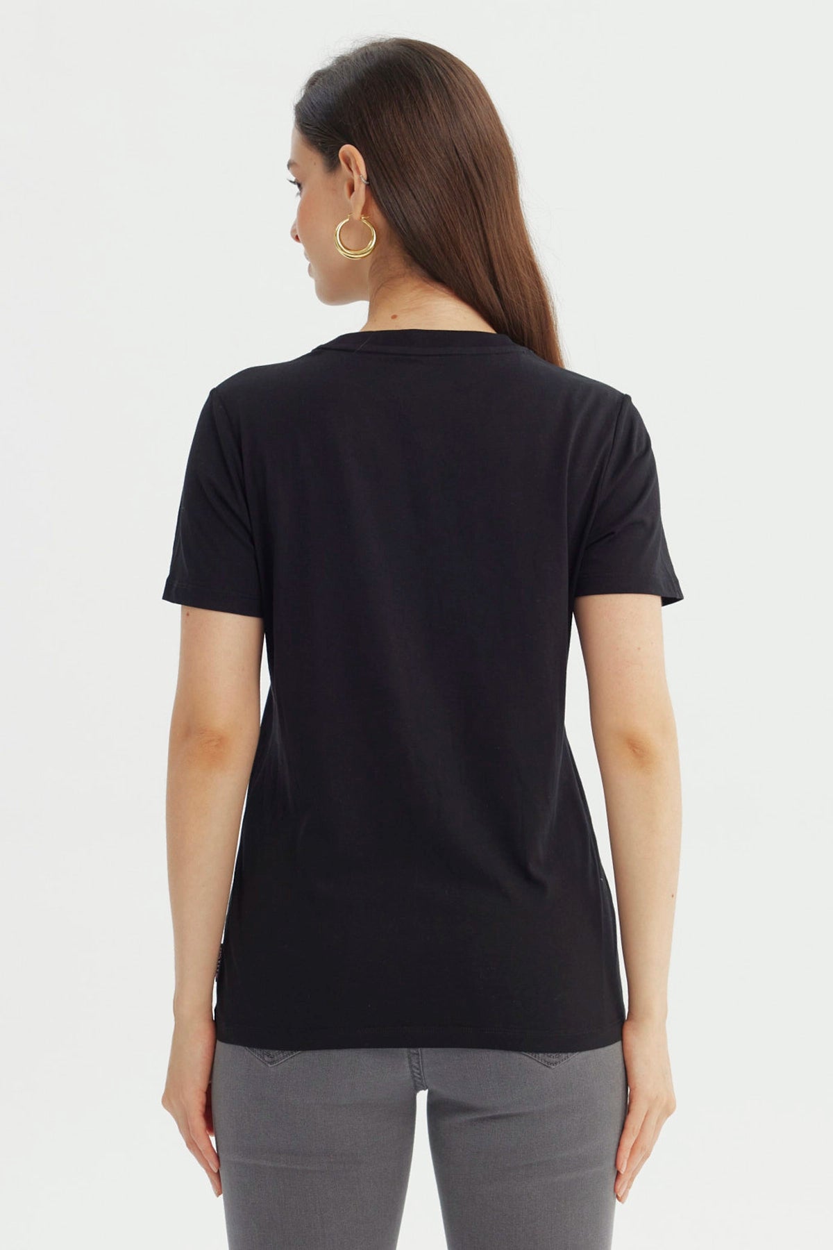 Polera Mujer Stitch Negra