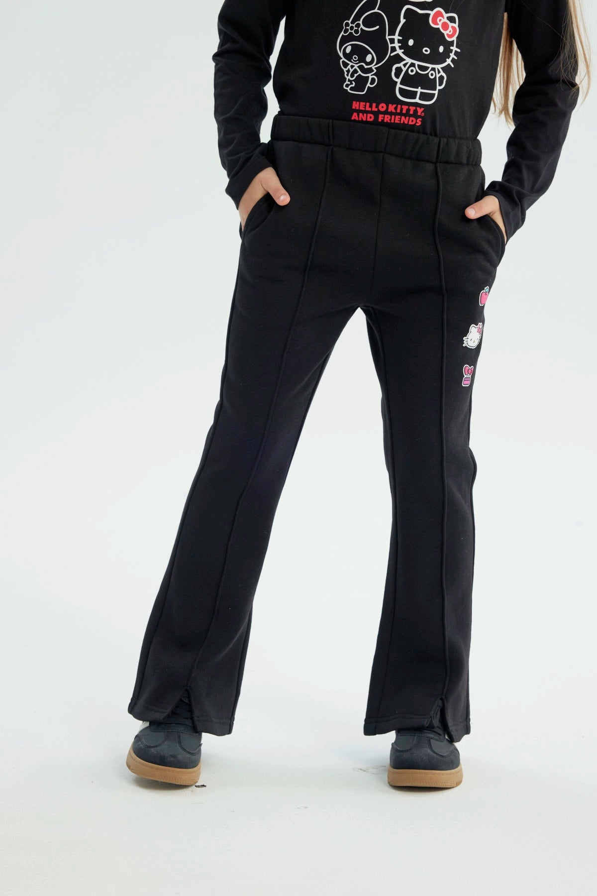 Pantalón Buzo Niña Hello Kitty Negro