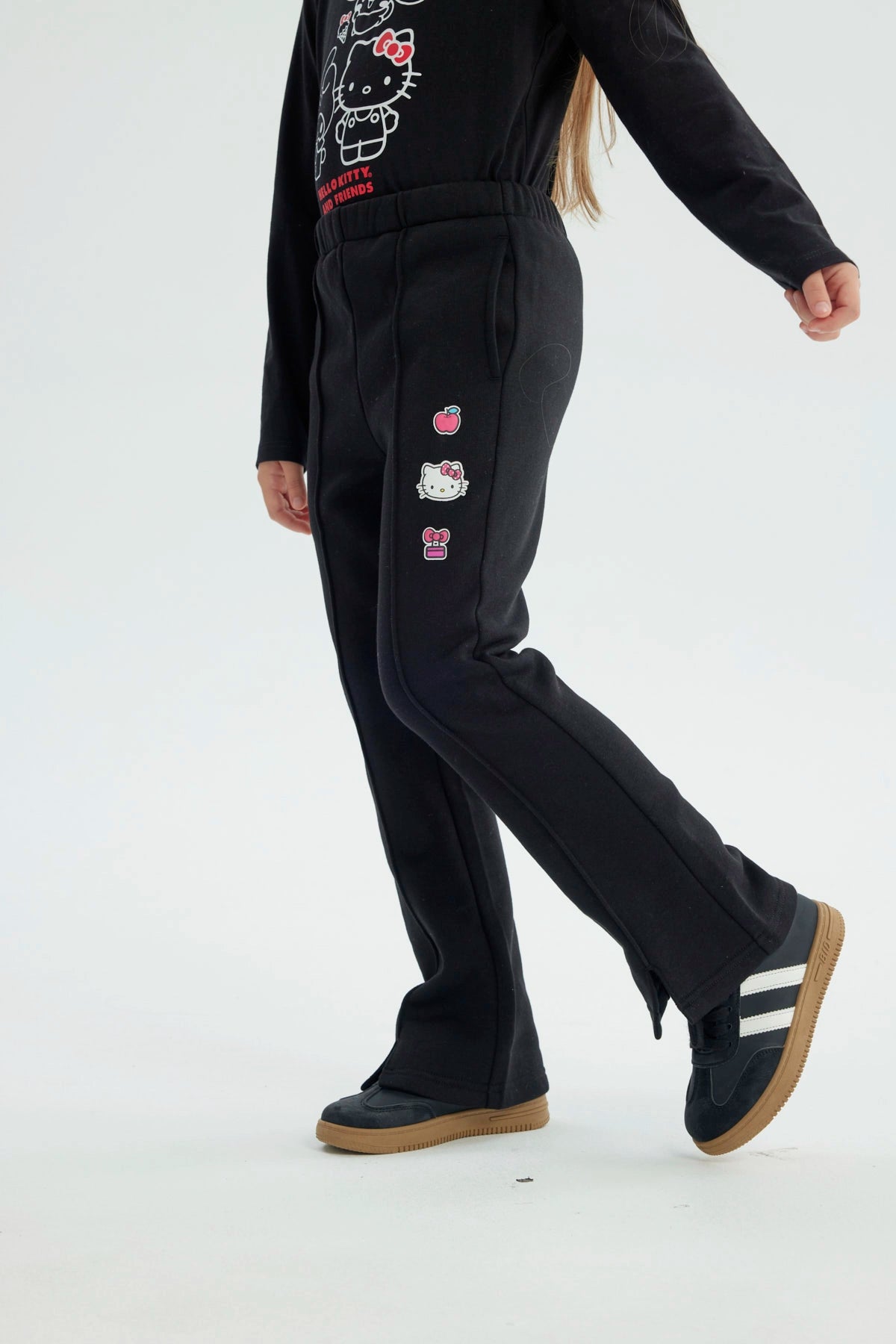 Pantalón Buzo Niña Hello Kitty Negro