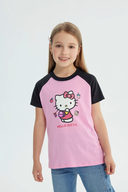 Polera Niña Hello Kitty Rosada