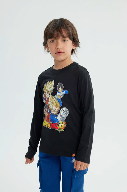 Polera Niño Dragon Ball Negra