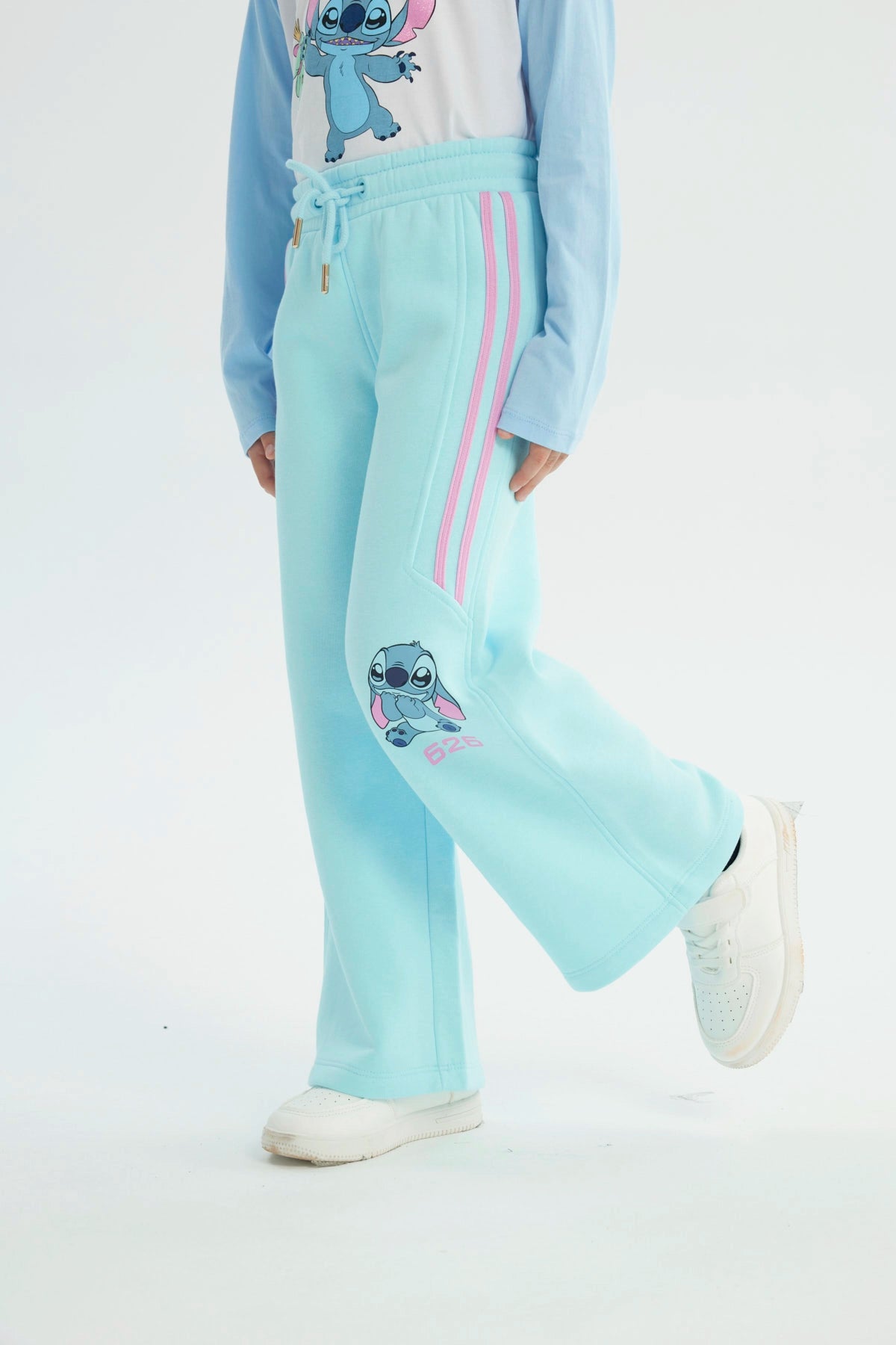 Pantalón Buzo Stitch Celeste