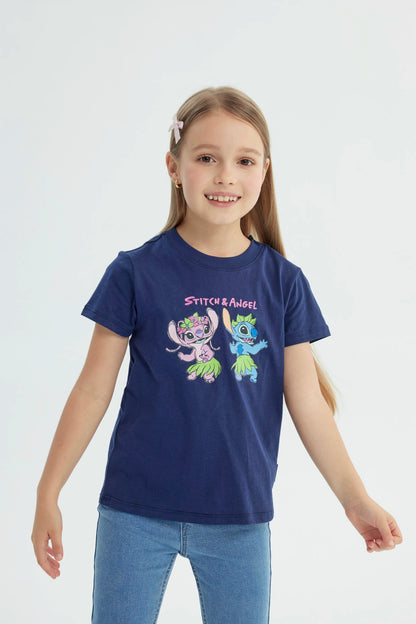 Polera Lilo & Stitch Azul Marino