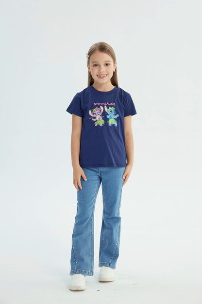 Polera Lilo & Stitch Azul Marino