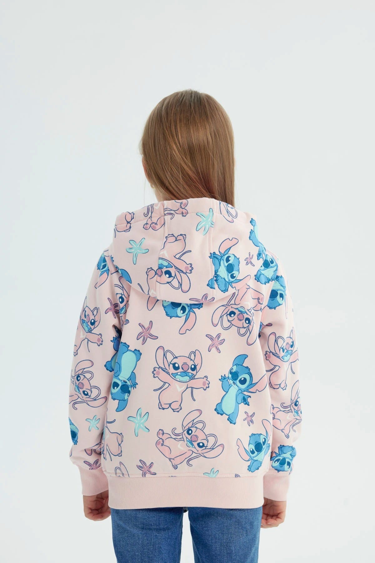 Polerón Niña Stitch Rosado