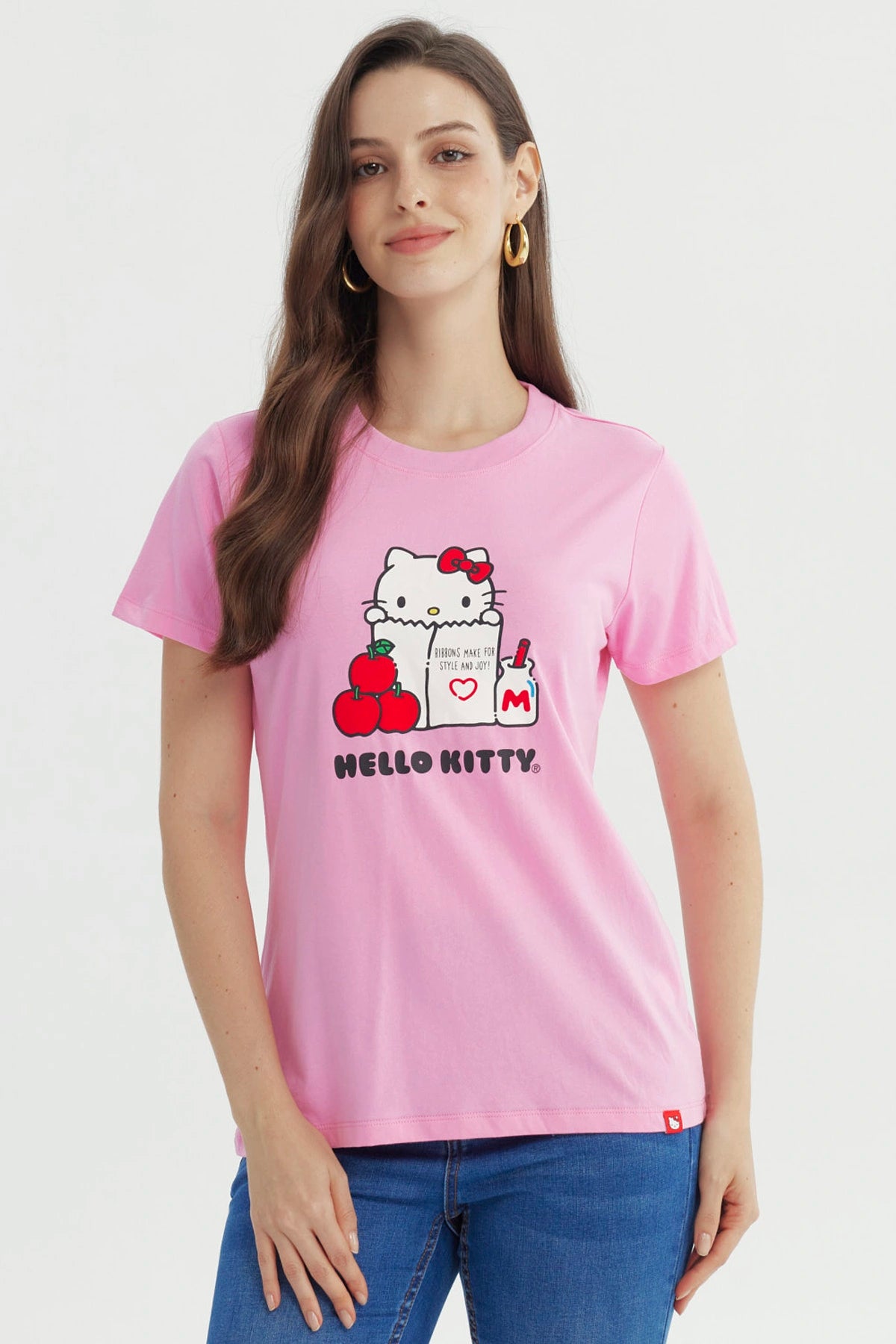 Polera Mujer Hello Kitty Y Sus Amigos Rosada