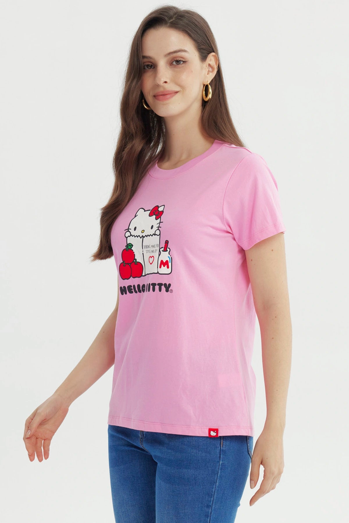 Polera Mujer Hello Kitty Y Sus Amigos Rosada