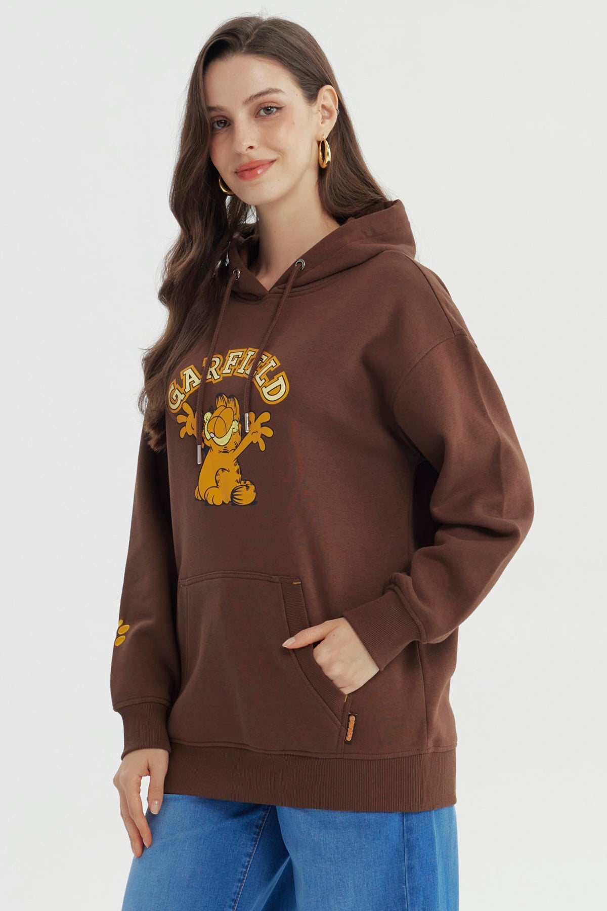 Polerón Mujer Garfield Café