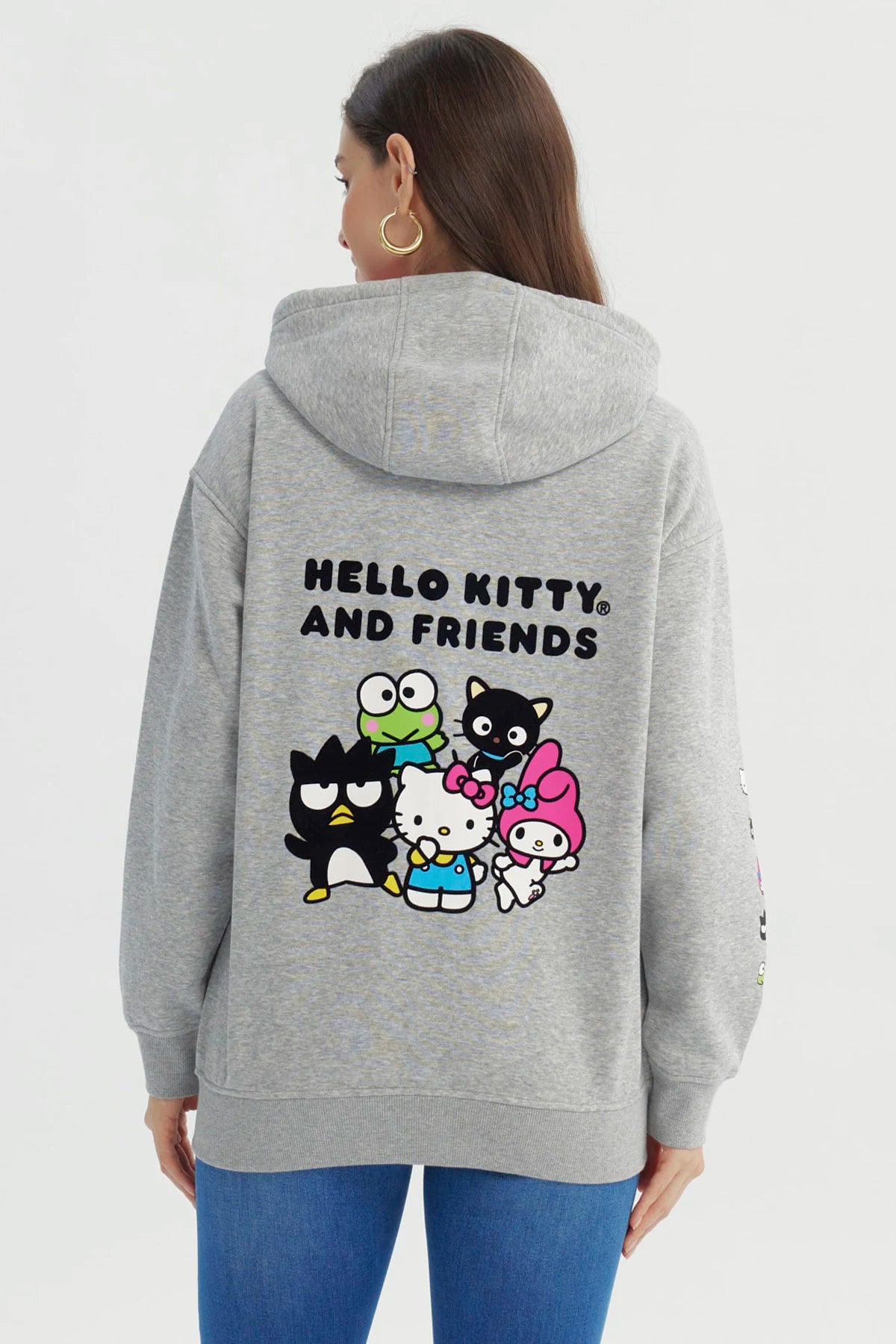 Polerón Hello Kitty Y Sus Amigos Gris
