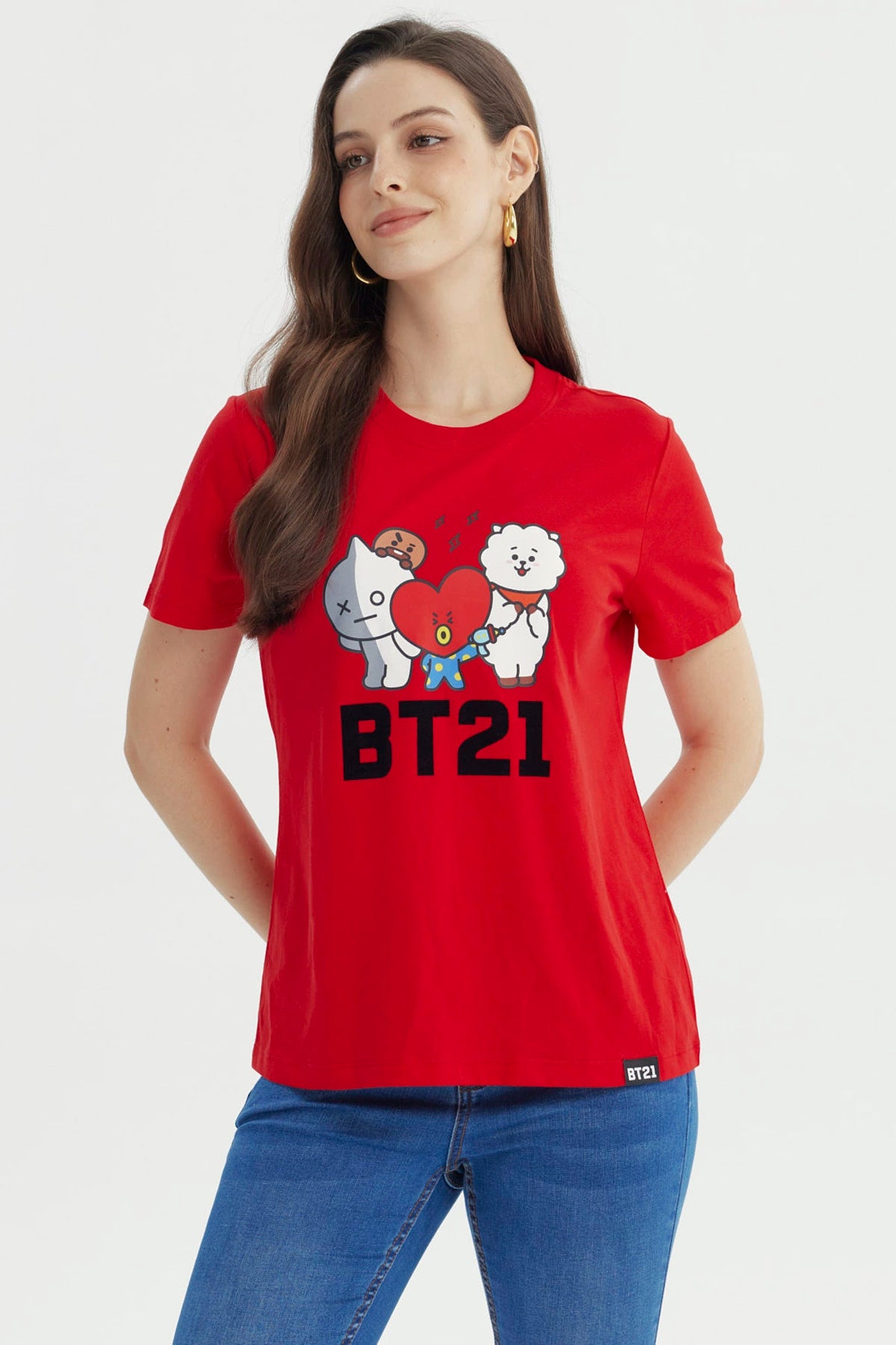 Polera Mujer Bt21 Roja