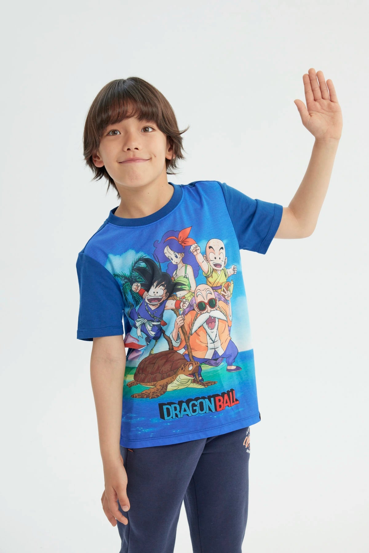 Polera Niño Dragon Ball Azul Marino