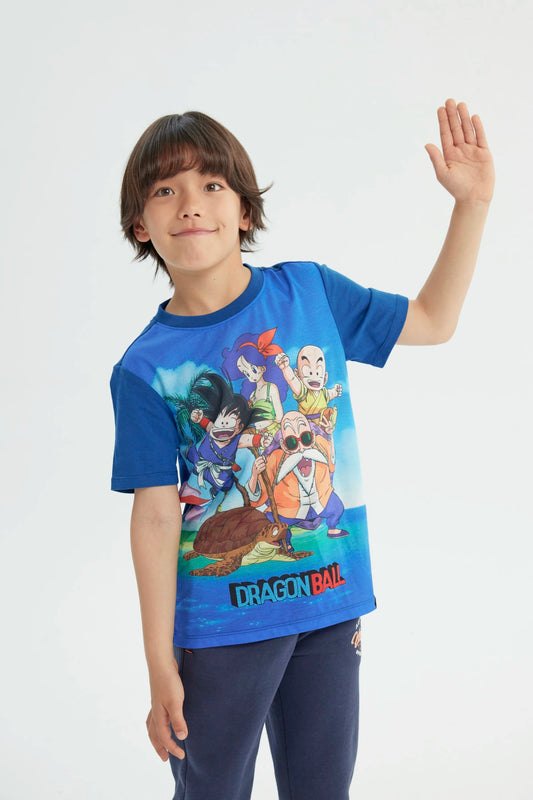 Polera Niño Dragon Ball Azul Marino