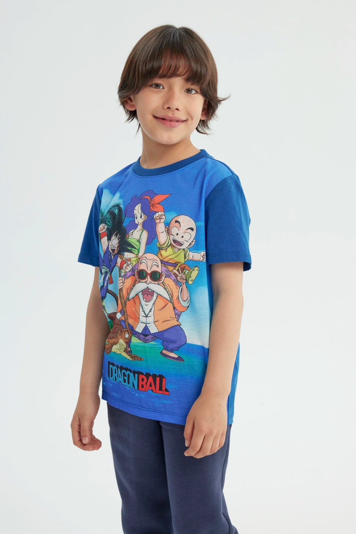 Polera Niño Dragon Ball Azul Marino