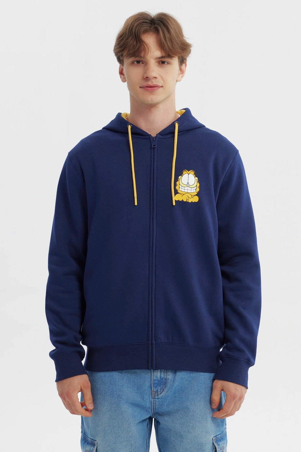 Polerón Hombre Garfield Azul Marino