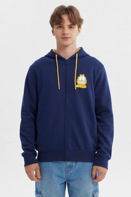 Polerón Hombre Garfield Azul Marino