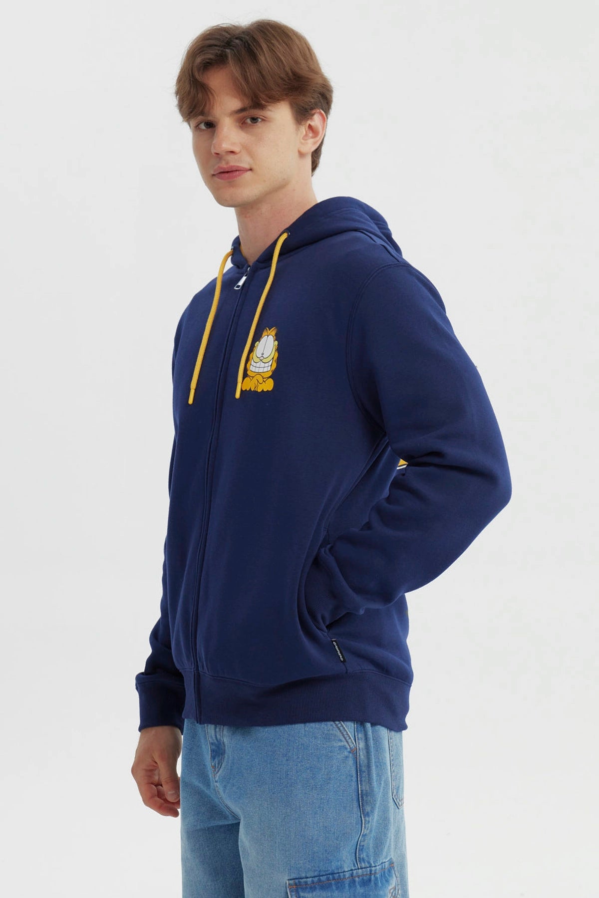 Polerón Hombre Garfield Azul Marino
