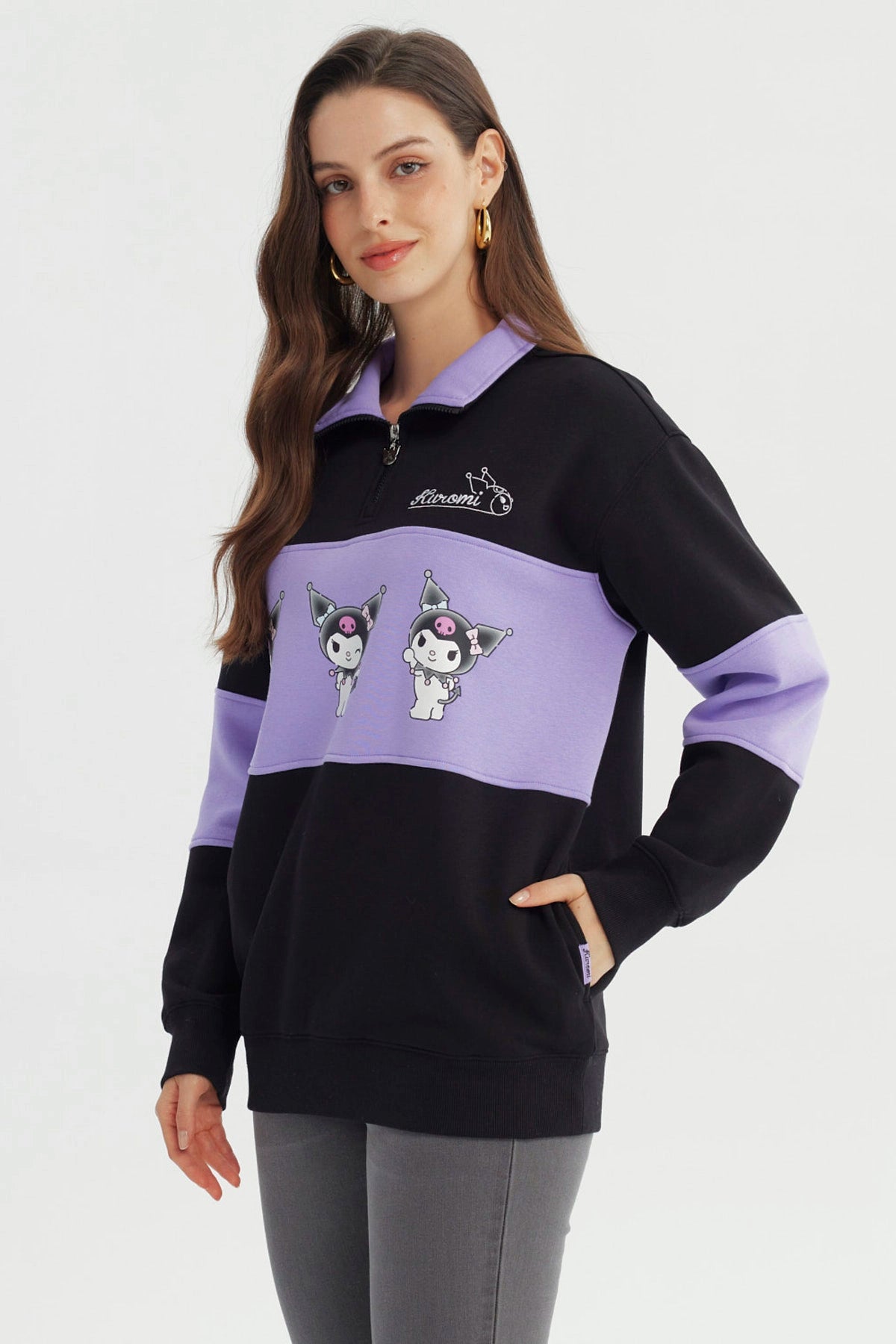 Polerón Mujer Kuromi Negro