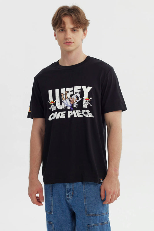 Polera One Piece Luffy Negra