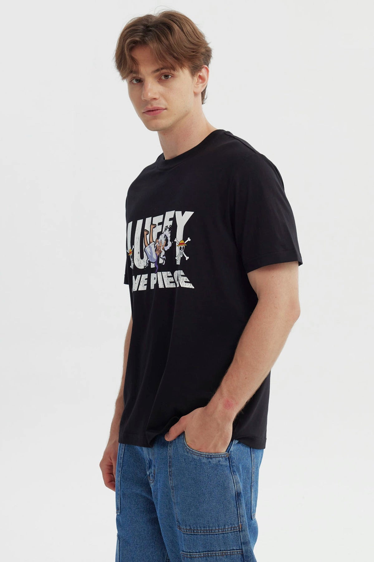 Polera One Piece Luffy Negra