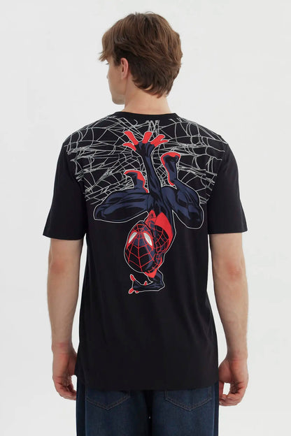 Polera Spiderman Negra